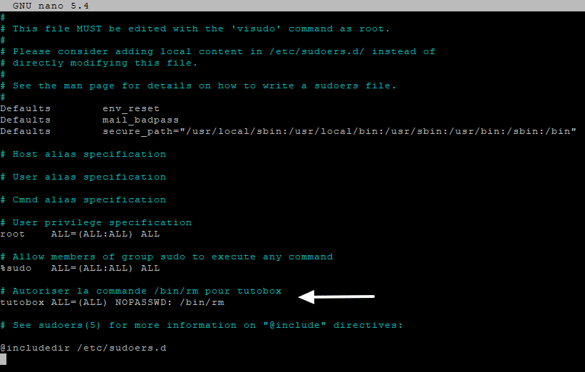 Linux (Debian) - sudo sans mot de passe